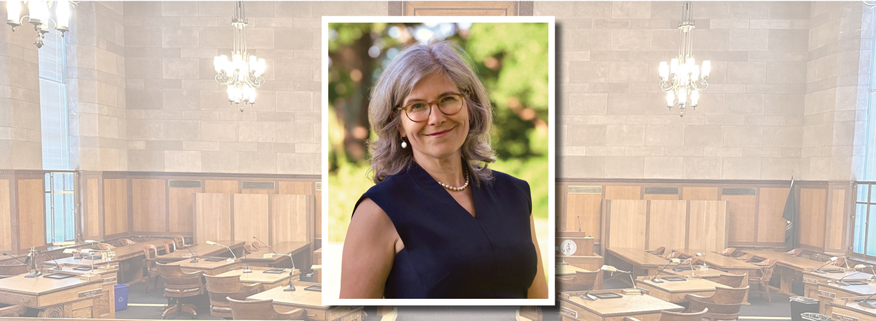 Banner with photo of Erika Pierce