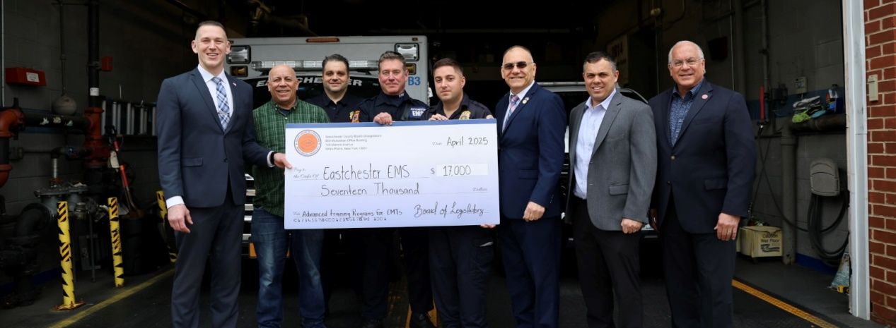 Legislator James Nolan Delivers $17,000 to Eastchester Volunteer Ambulance Corp.