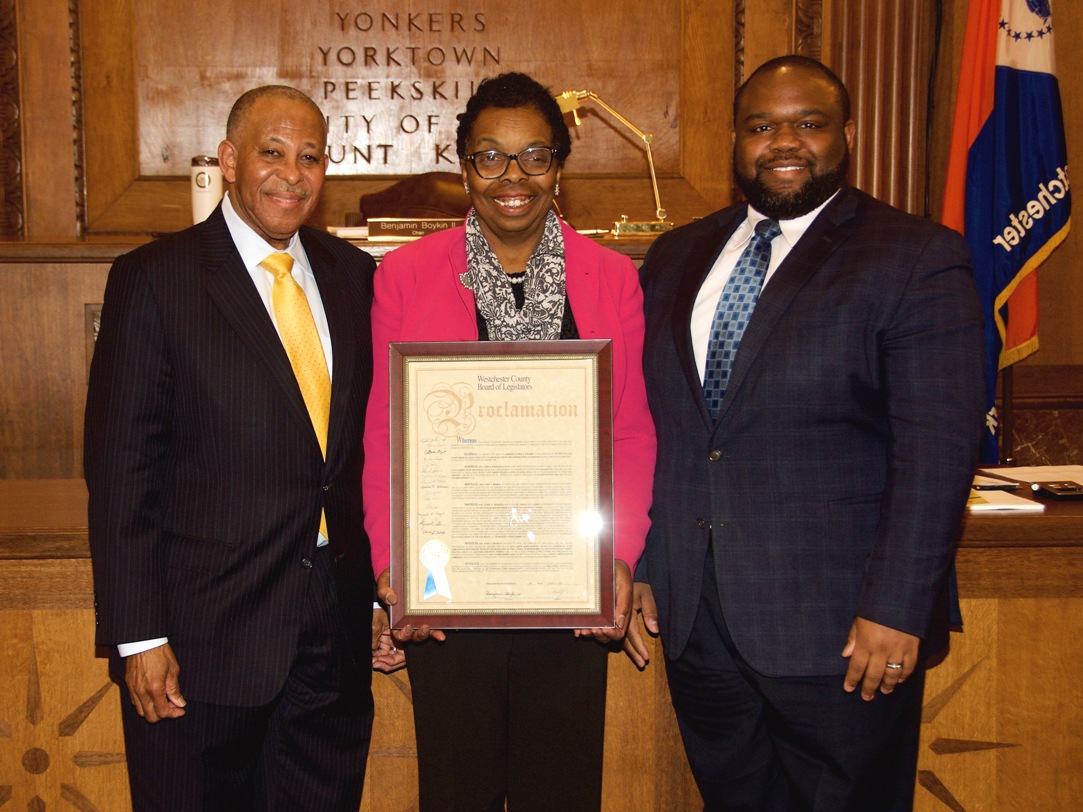 Board Chair Ben Boykin, Hon. Symra D. Brandon, Majority Whip Christopher Johnson